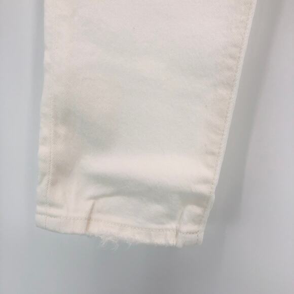 NEW Levi's 501 Skinny Jeans White Womens 28 x 28 Button Fly High Rise Distressed - Picture 7 of 14